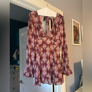Free People Open Back Mini Dress